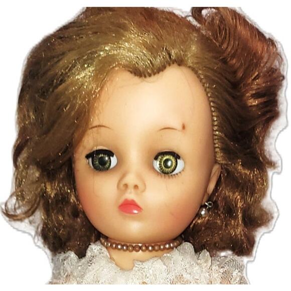 19" 50s Vintage Teenage High Heel Fashion Doll~ Wedding Dress & Heels By Uneeda - Picture 4 of 16